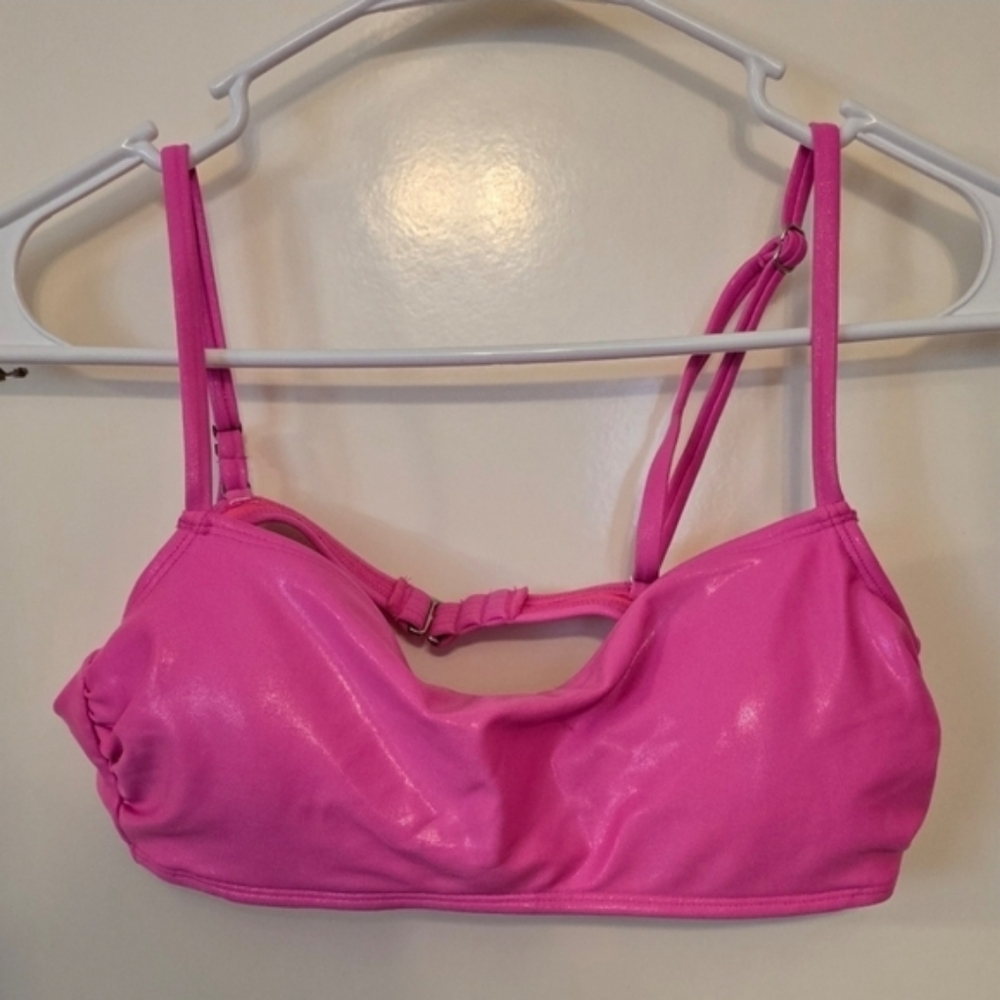 Xhilaration Hot Pink Barbiecore Bikini Bralette Party Top L